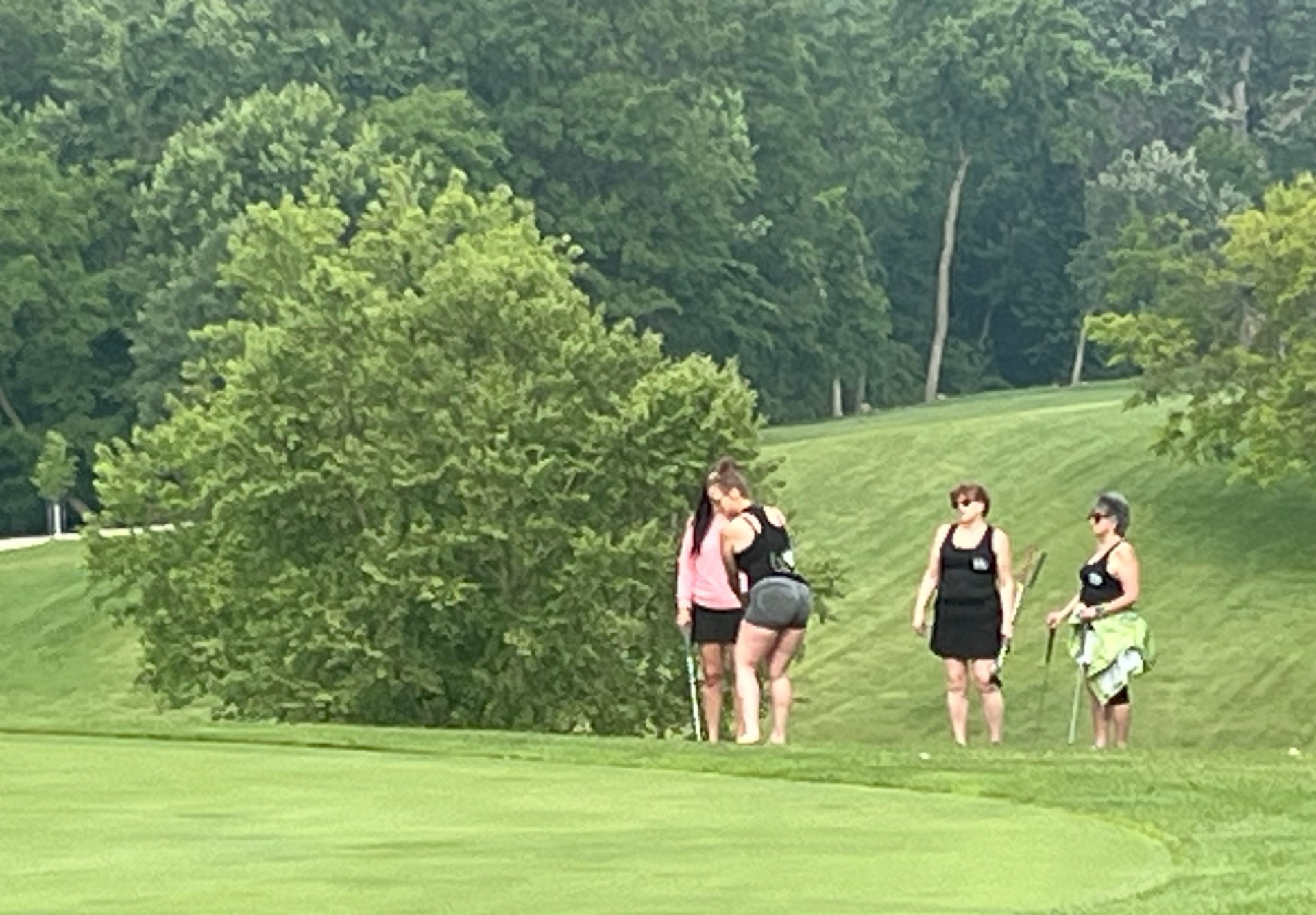on the course