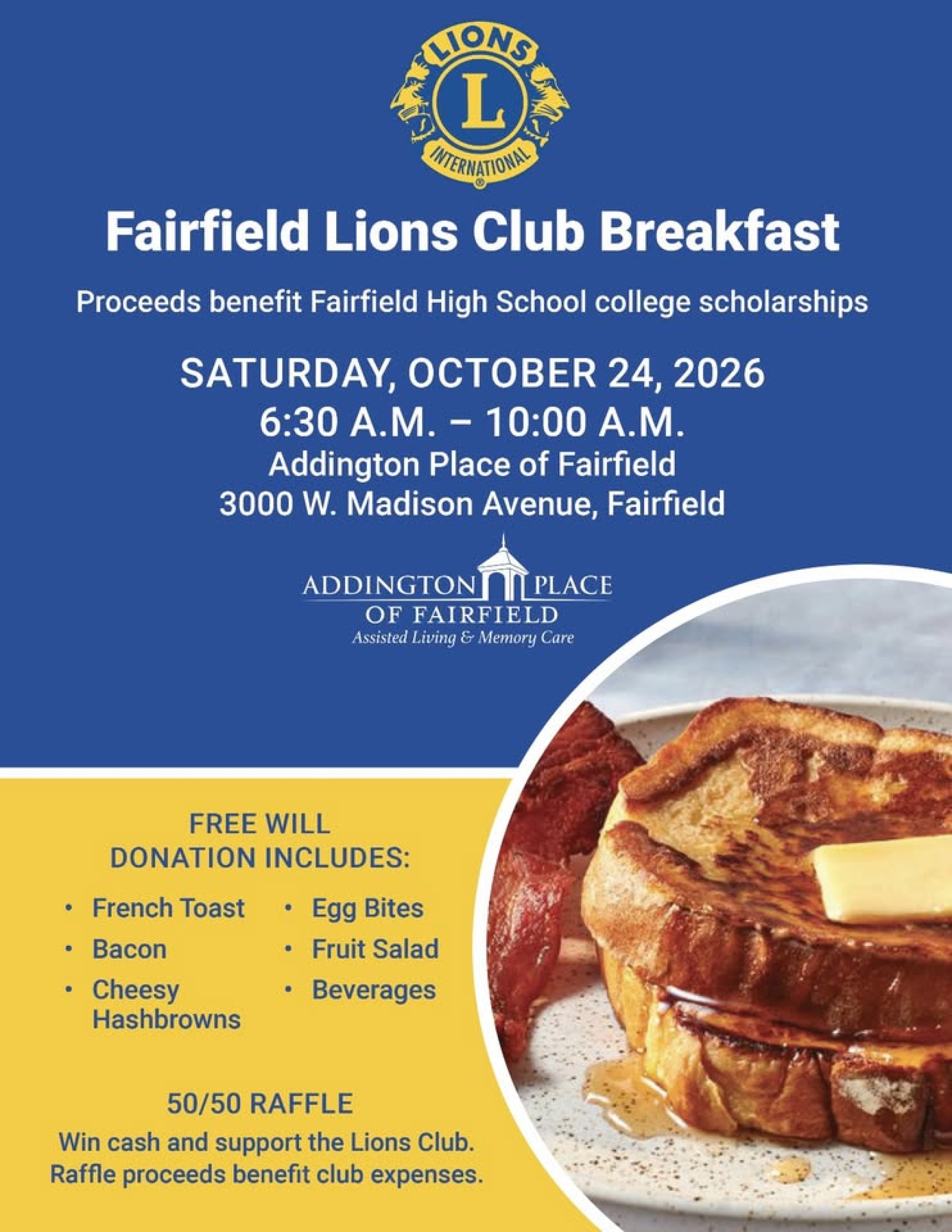 Lions Breakfast