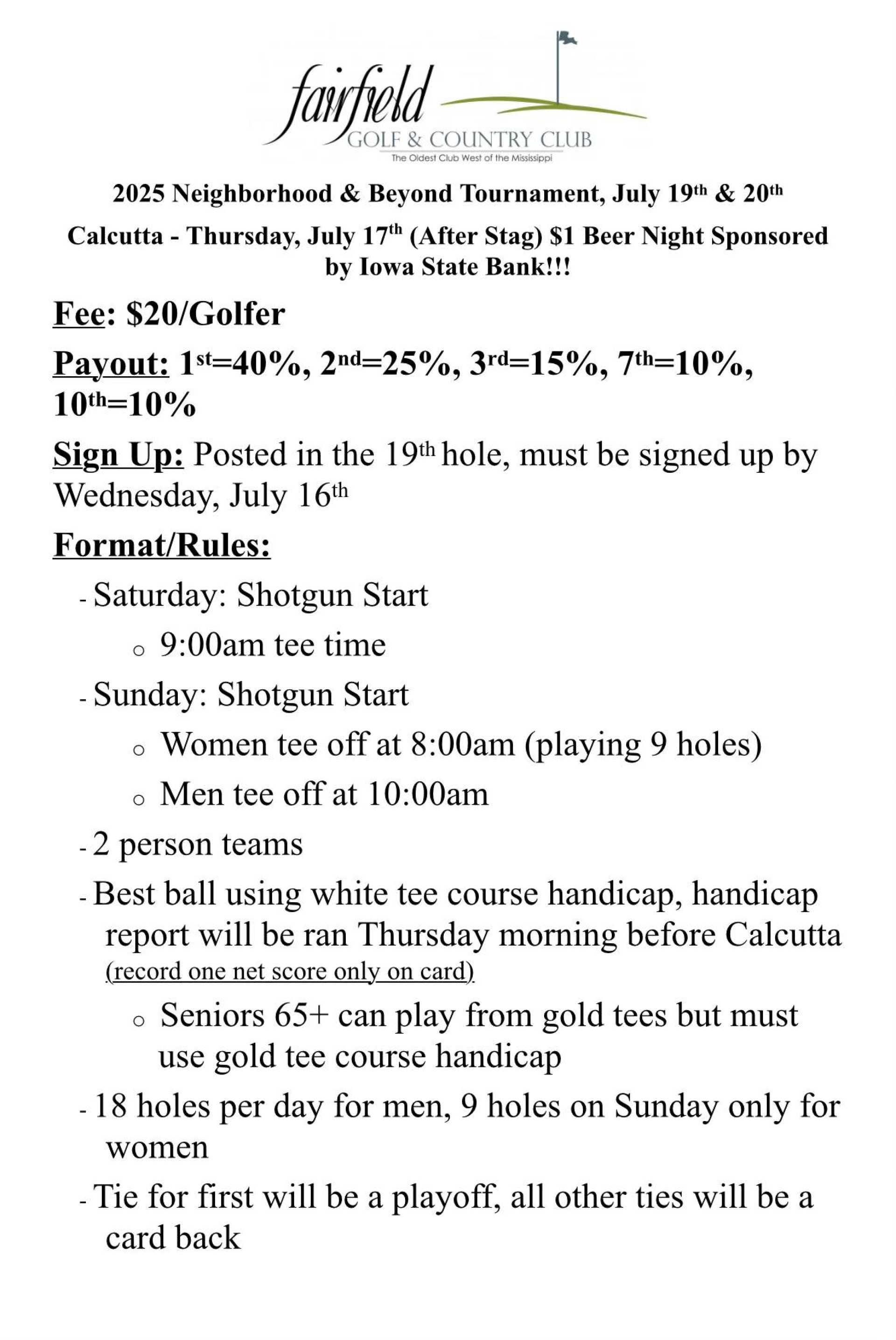 Golf Tournament