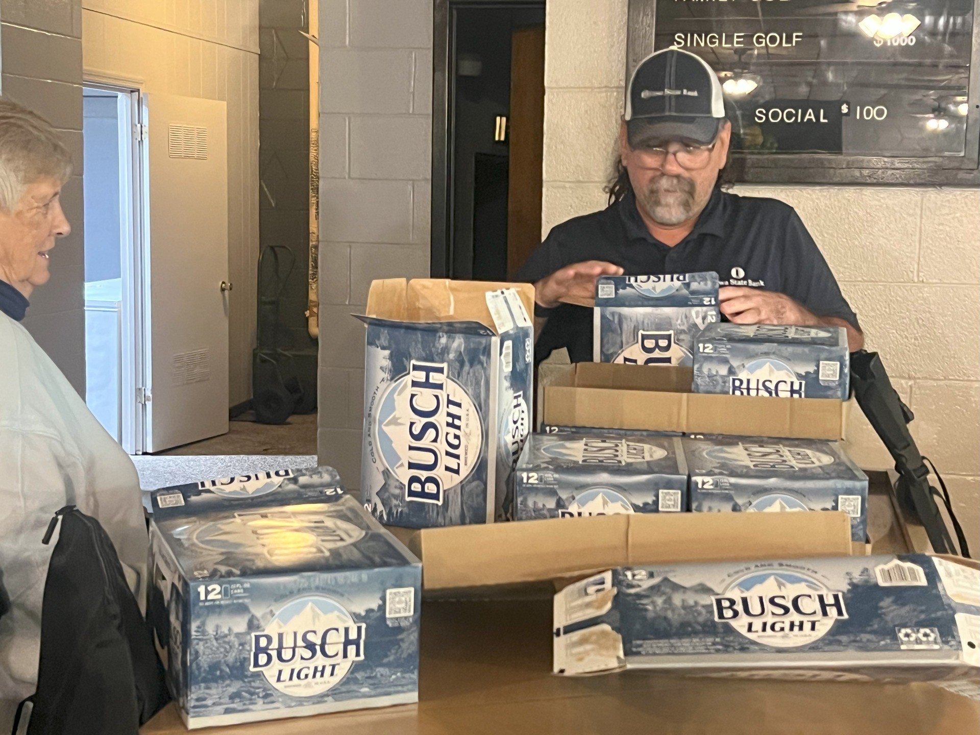 stocking the beer