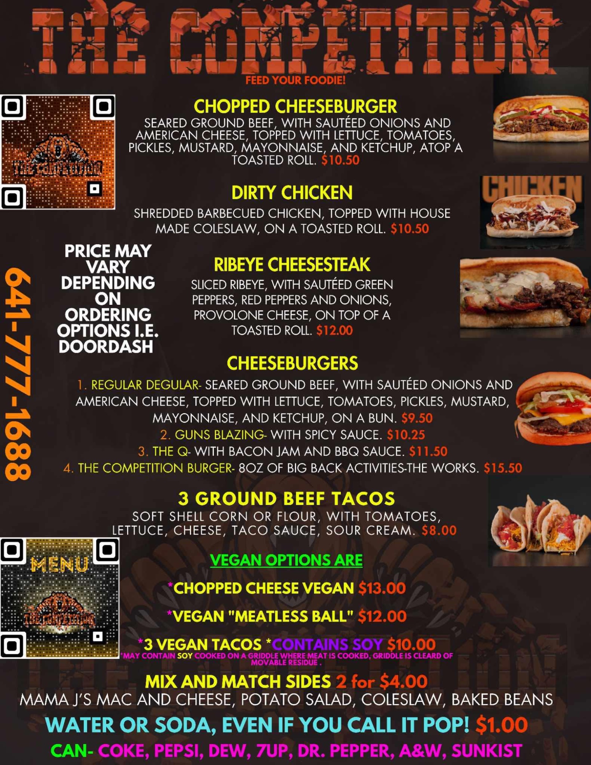 The Competition Menu