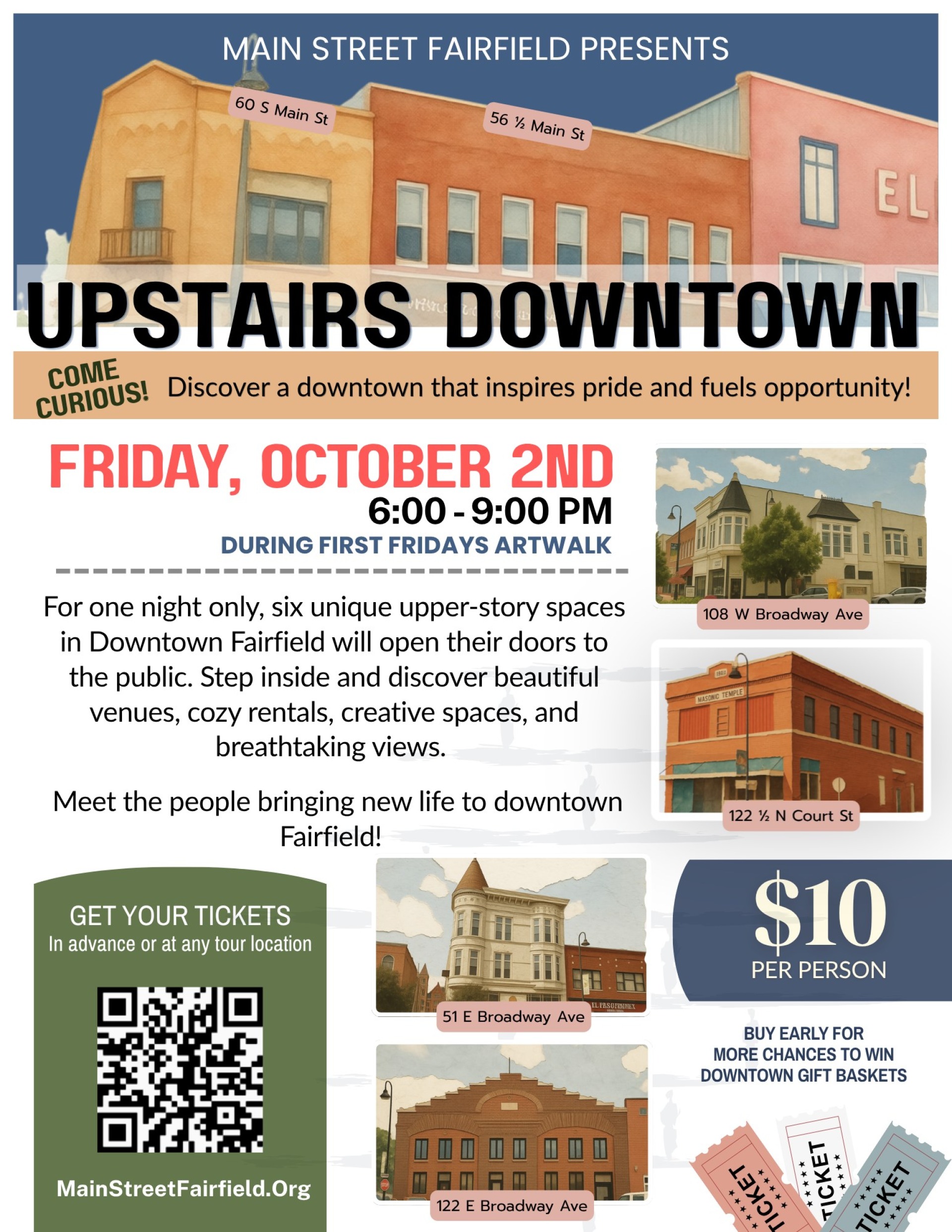 upstairs